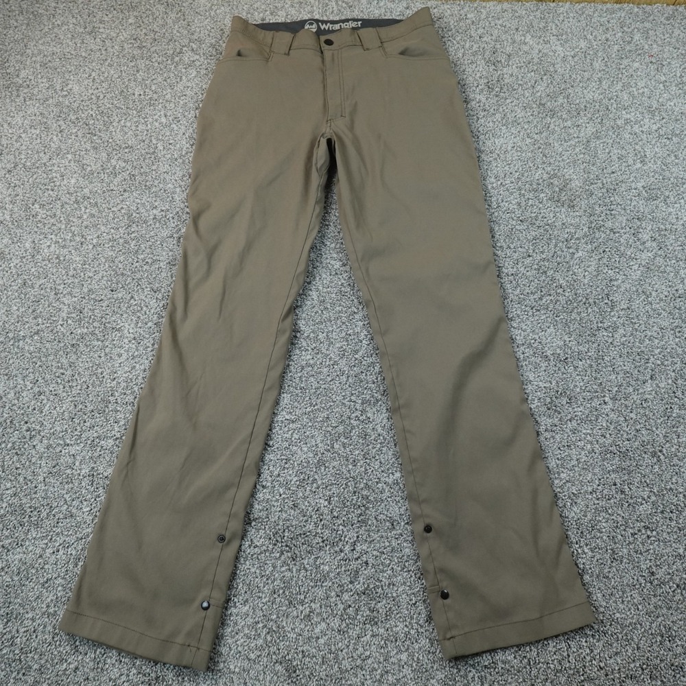 Wrangler Pants Mens 34X34 Brown Outdoor Stretch Performance Hiking Tech Climbing